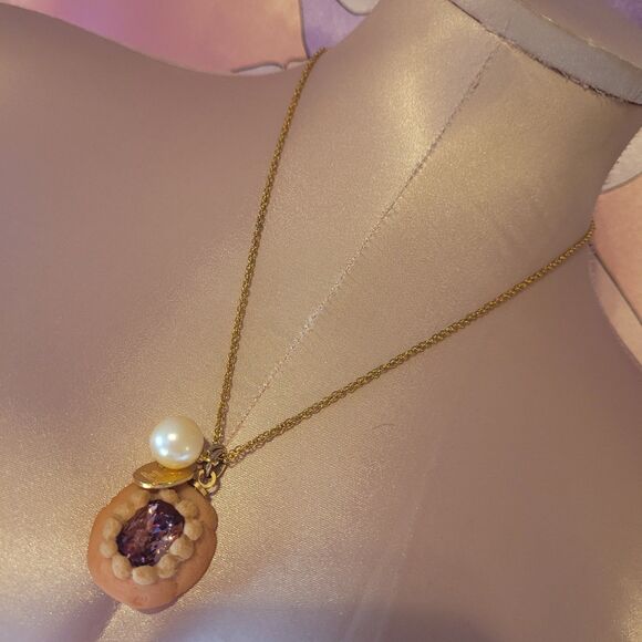 Qpot Necklace Custom Sugar Cookie Jewel Pendant Lolita Women's Costume Jewelry - Picture 2 of 6